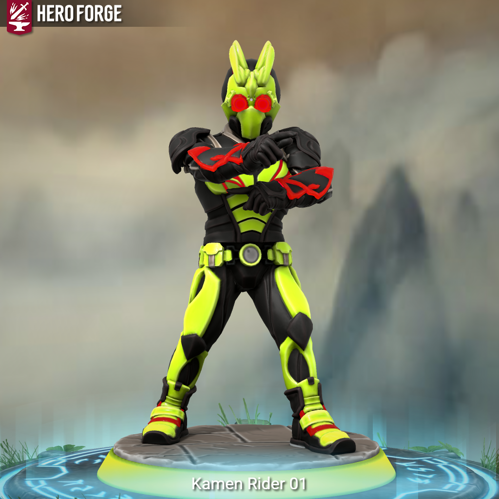 Heroforge Rider Kamen Rider 01 Ver 2 in Hero Forge by RiderB0y on DeviantArt