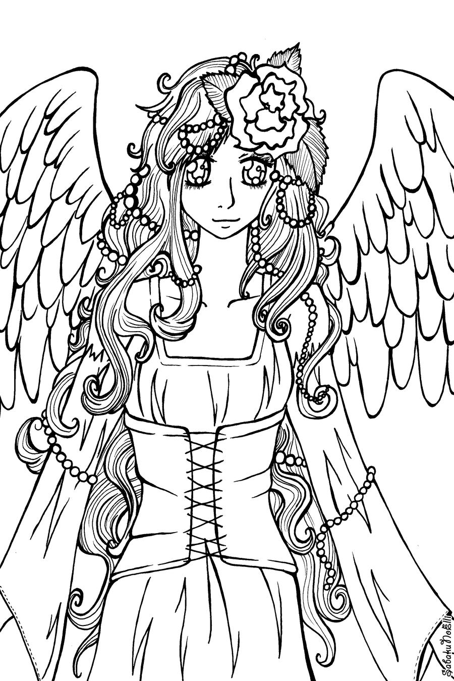 - Free Lineart - Leilah the Guardian