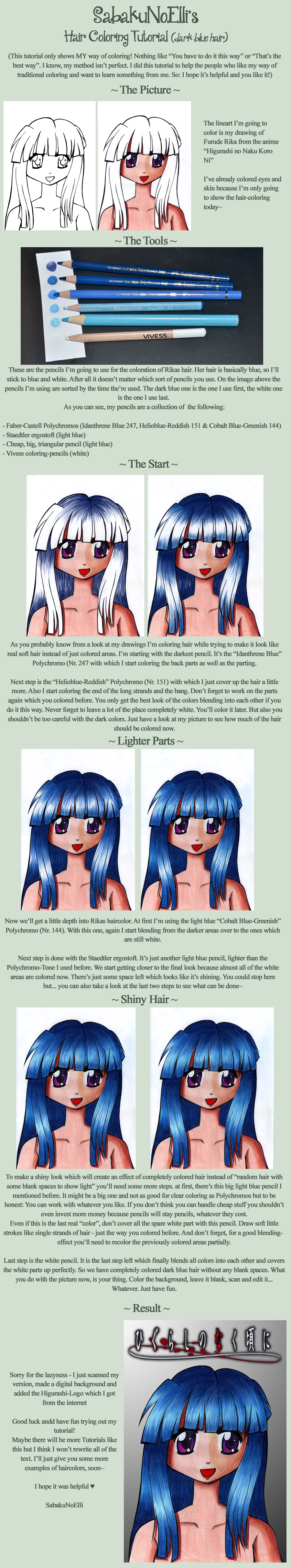 COLORING TUTORIAL - Dark Blue Hair