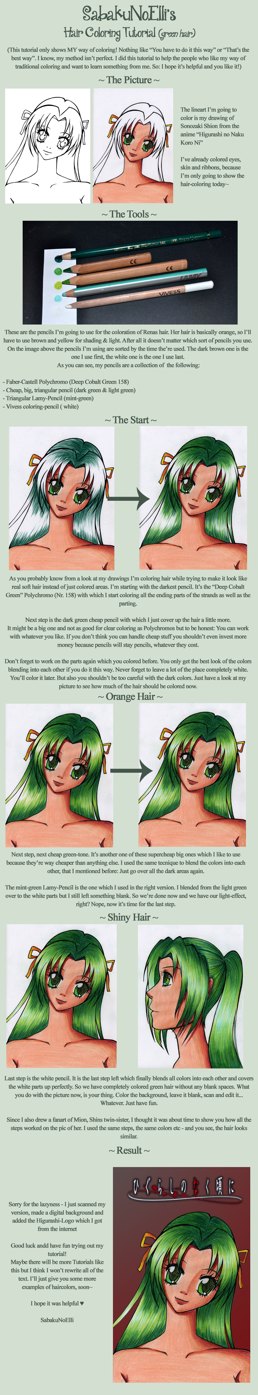 COLORING TUTORIAL - Green Hair