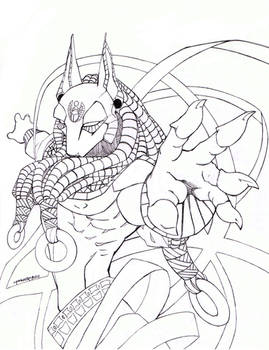 BA: Anubis line art