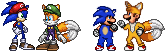 Mario and Luigi x Sonic and Tails by DiegoBandicoot7 on DeviantArt