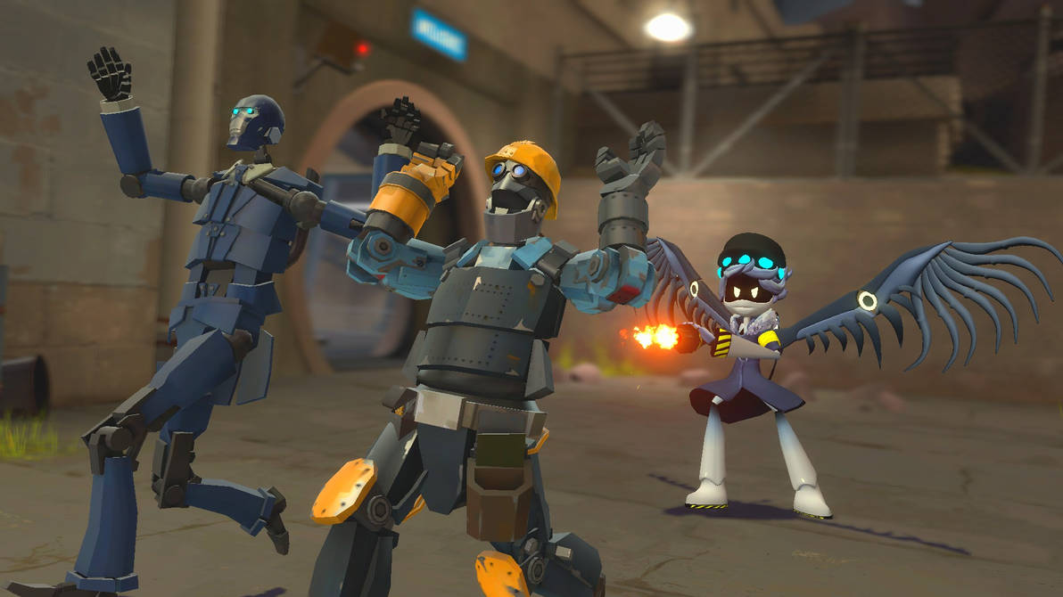 Robot Shouting Shooting on Robots (Unrealised) by RetroGarry on DeviantArt