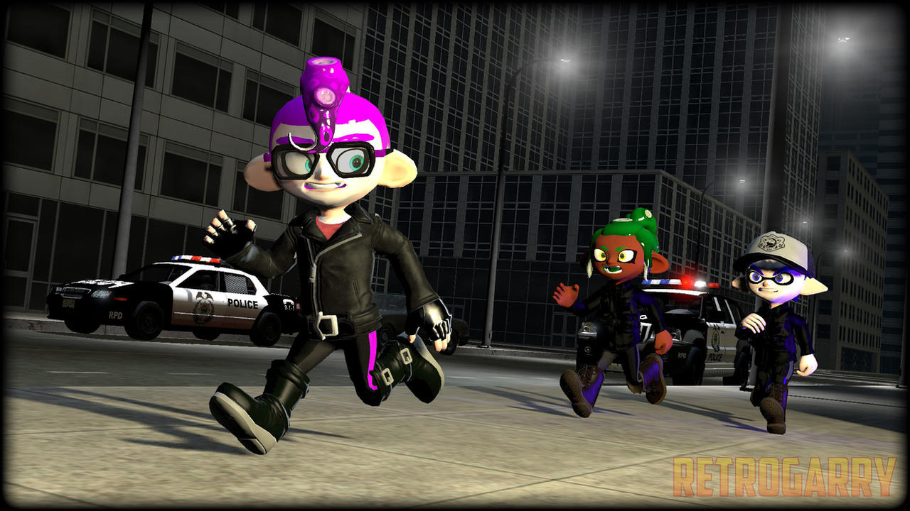 Splatoon Police Splatoon Police chases OctoCoop by RetroGarry on DeviantArt