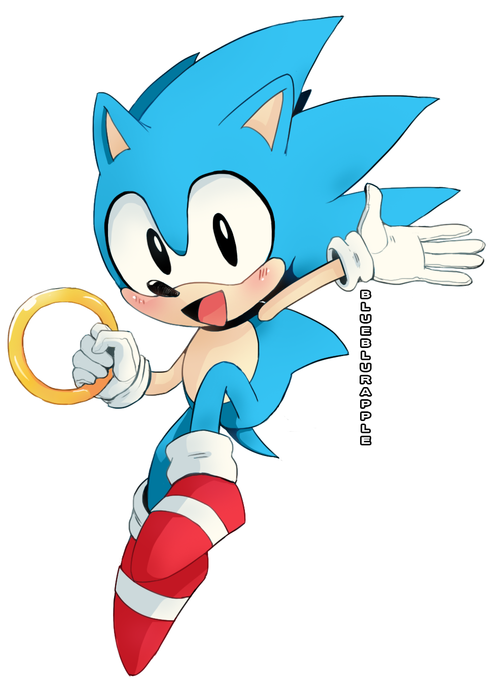 FANART:. Classic Sonic by BlueBlurApple on DeviantArt