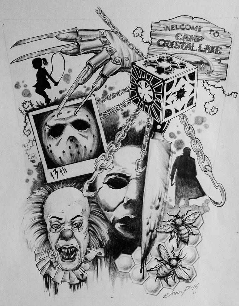Classic Horror tattoo sketch by lollypop3000 on DeviantArt