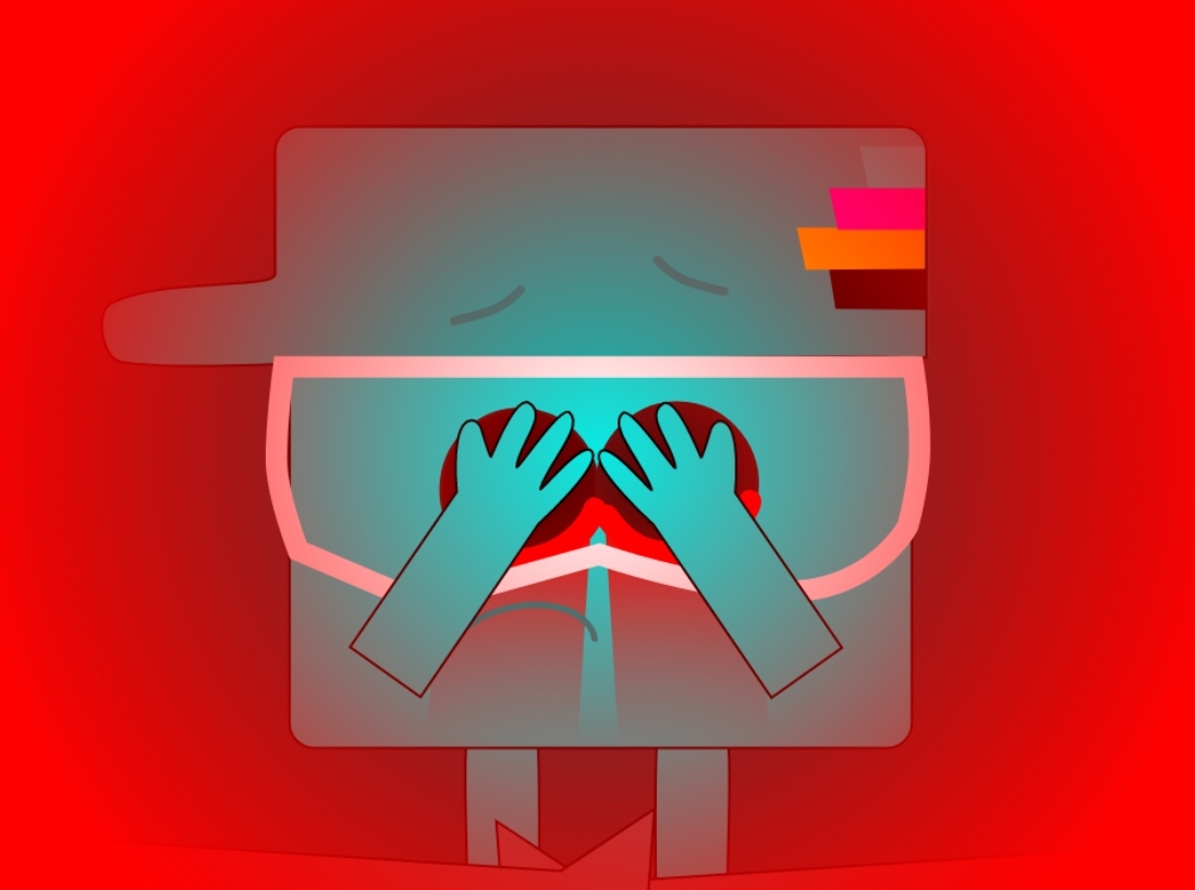 Cyan Colorblock Deviantart cyan's Eyes are Bleeding by pinkiecatgirl on DeviantArt