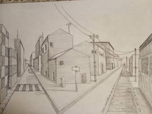 small town single point perspective