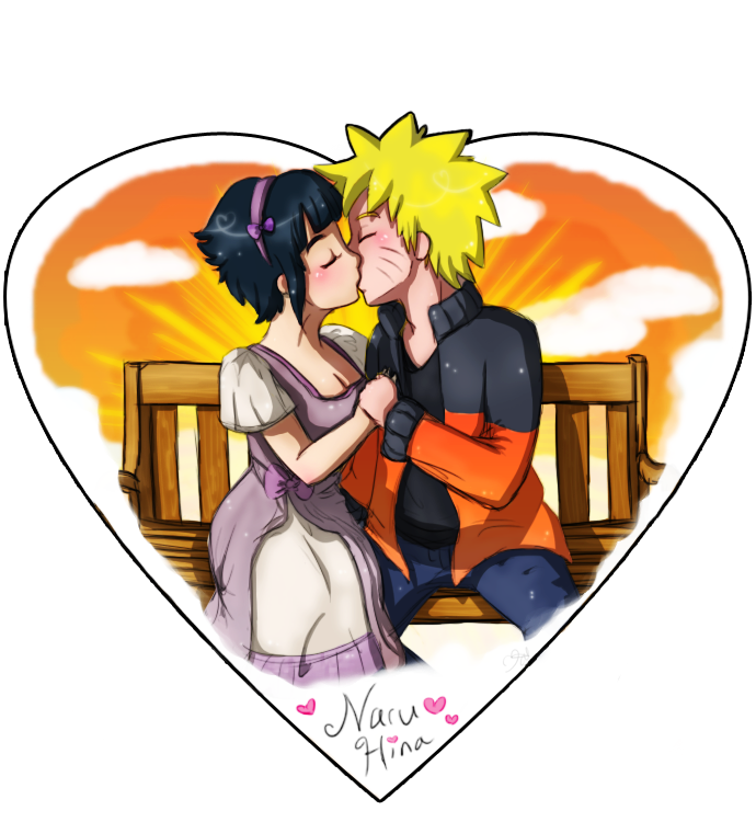 NaruHina - Bench Kiss