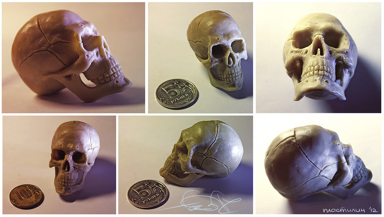 Skull - plasticine