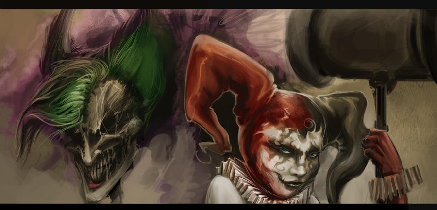 Harley Quinn And Joker Nightmare Version