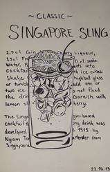 Inktober 2019: Classic Singapore Sling