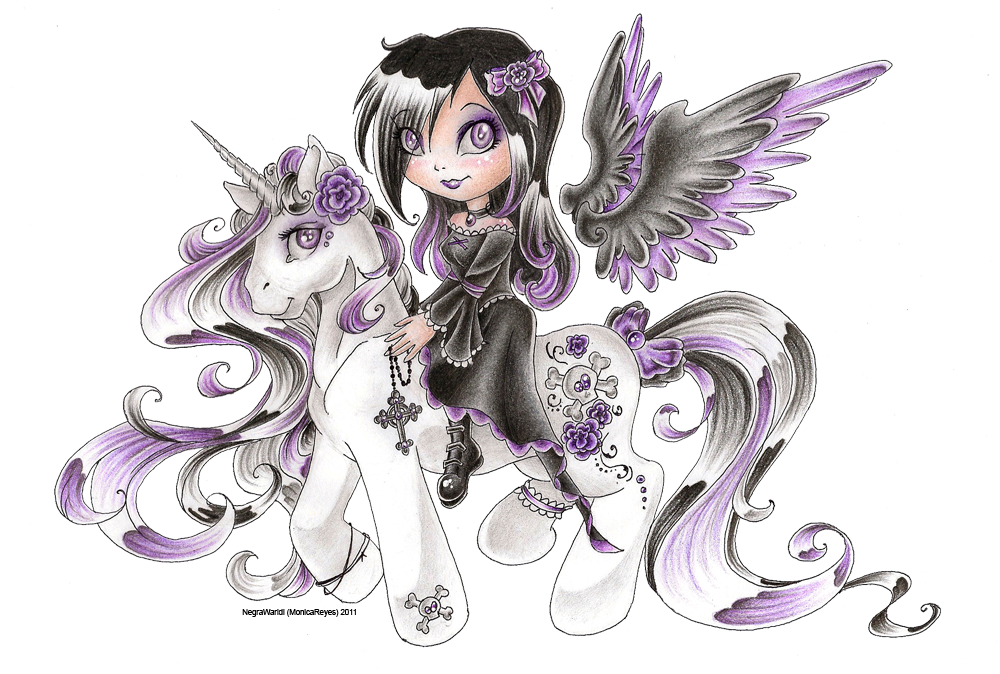 Gothic angel's pony