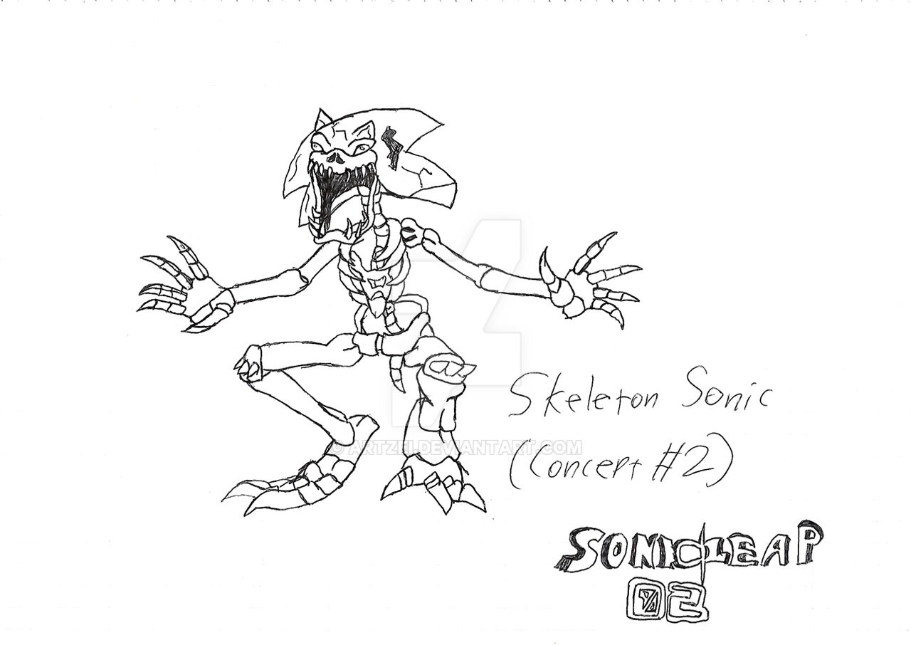 Skeleton Sonic Concept #2 by Artzei on DeviantArt