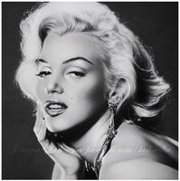 Pencil portrait of Marilyn Monroe