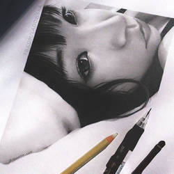 LiSA's pencil portrait