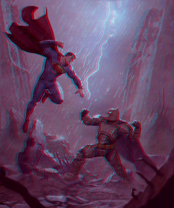 Batman vs Superman Anaglyph 3D