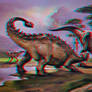 Ankylosaurus vs Tyrannosaurus Anaglyph 3D