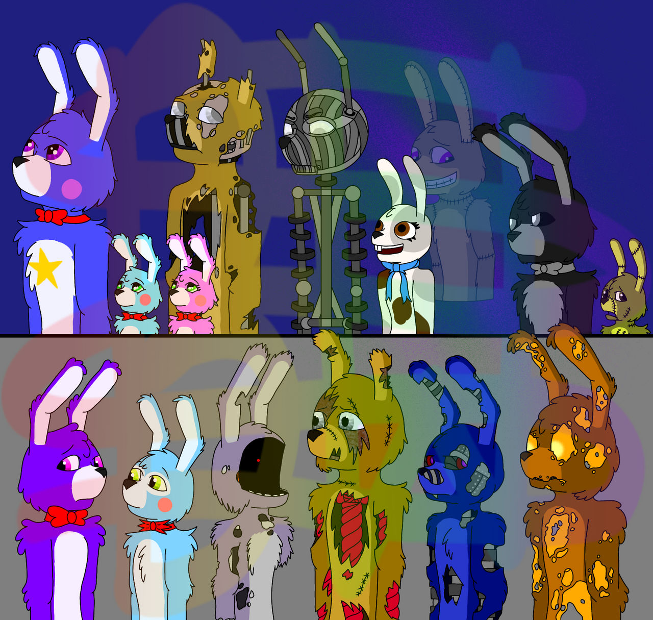 Drawing Every FNAF Character: The bunny by killerwolfpack120 on DeviantArt