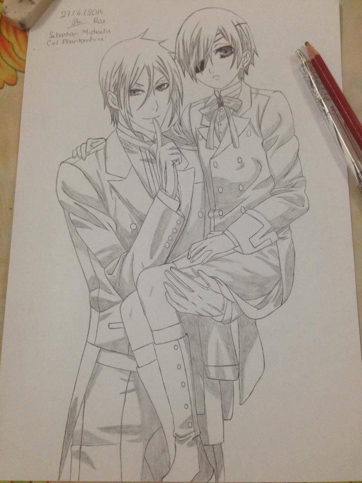 Ciel - Sebastian ( Kuroshitsuji ) Drawing p3