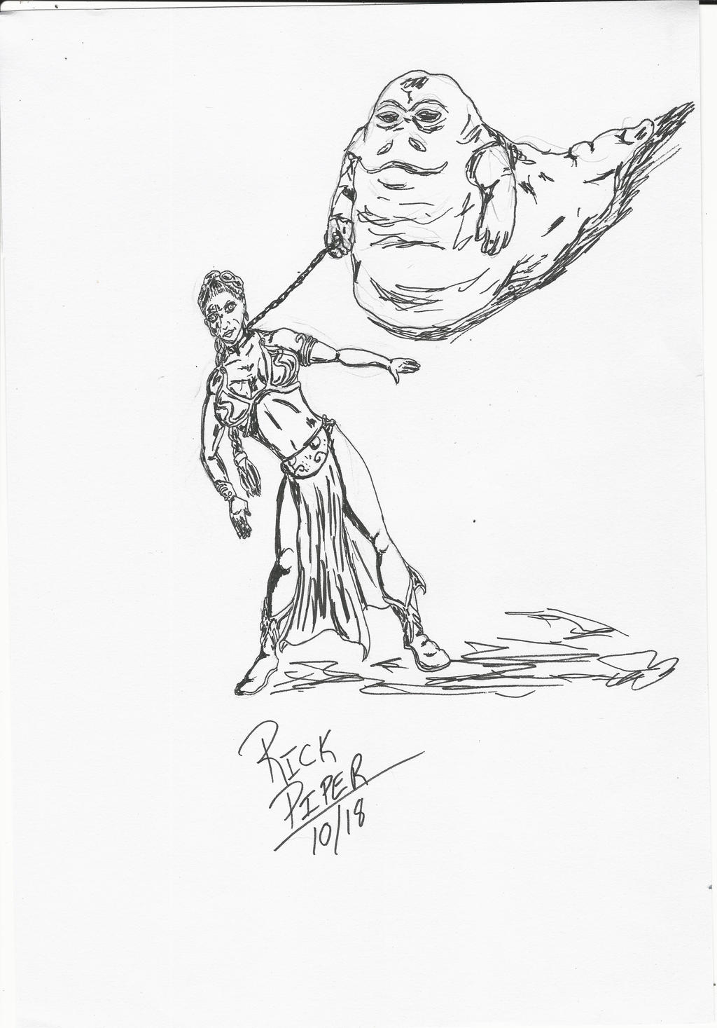 Slave Leia And Jabba The Hutt From Star Wars By RealCrossComics On slave-leia-and-jabba-the-hutt-from-star-wars-by-realcrosscomics-on