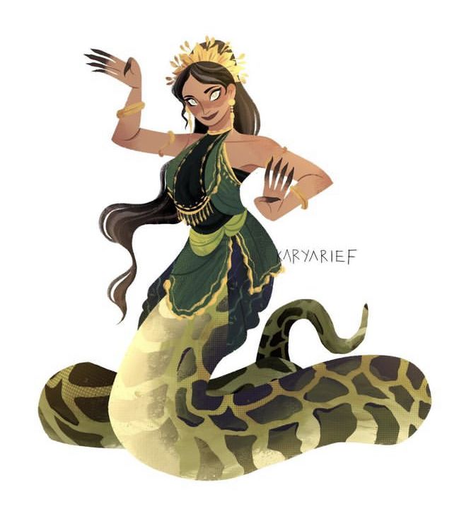 Serpent Avatar Sarah the queen of serpents from iki iki island by DinoKingWorld on ...