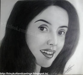 asin thottumkal  pencil drawing by binukuttan