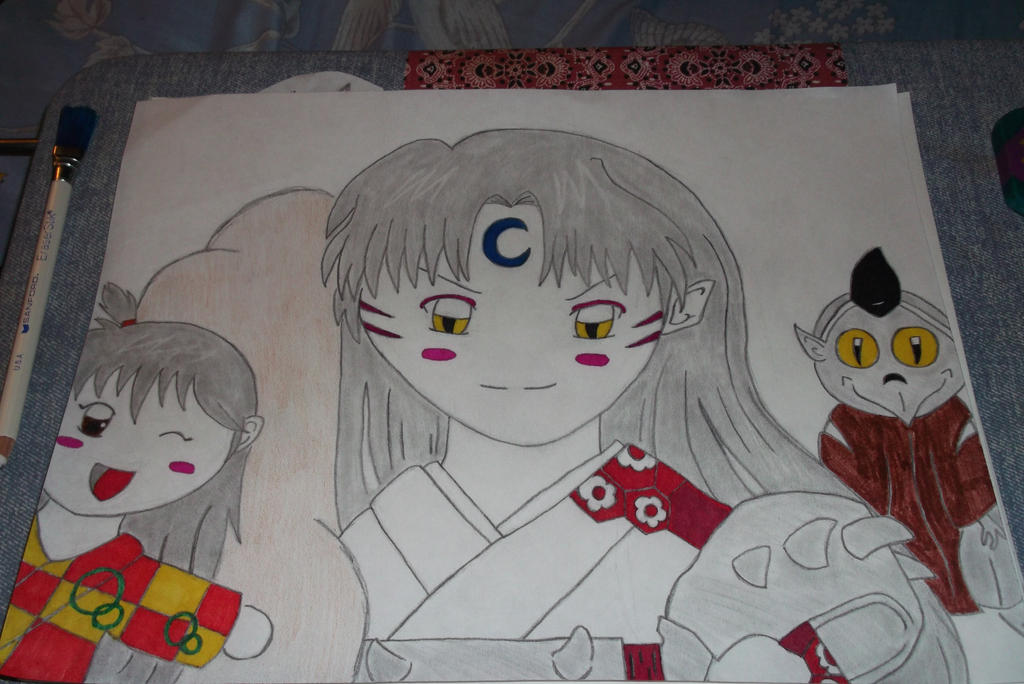 Sesshomaru with Rin and Jaken Day 9