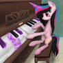 Poni with instrument-Piano