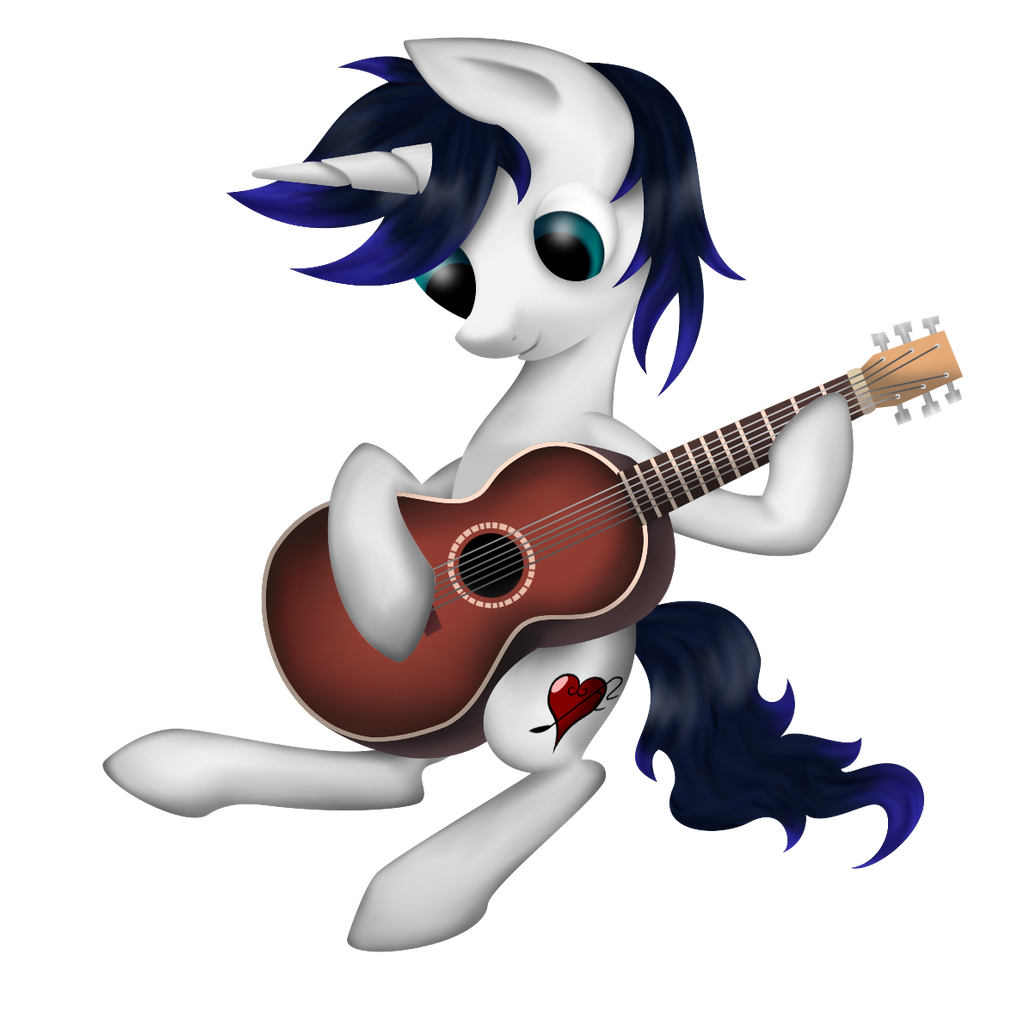 Poni with instrument-Guitar