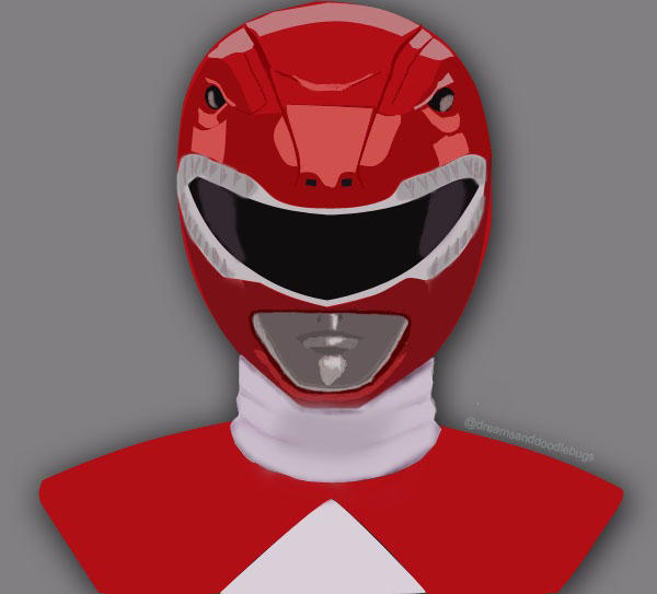 Red Power Ranger Digital Painting by DreamsandDoodleBugs on DeviantArt