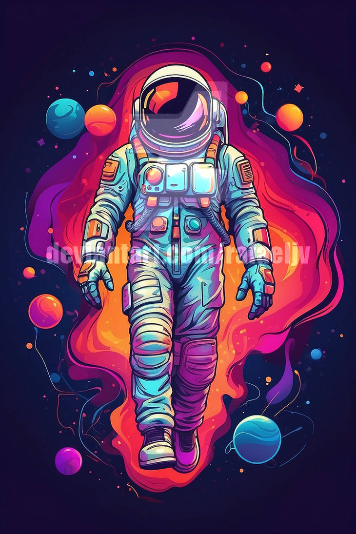 Spaceman walkin on universe by rafaeljv