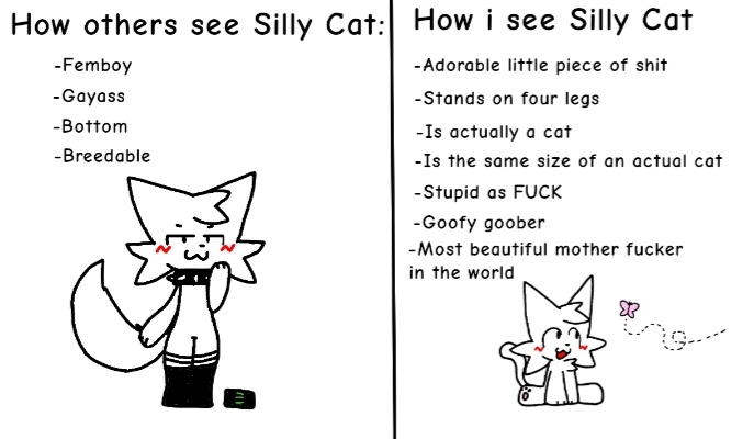 Silly Cat, the kisser VS. Silly Cat, the cat. by PinguFan2009 on DeviantArt