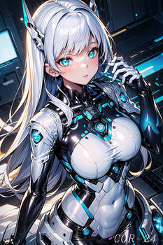 Cyberpunk police girl