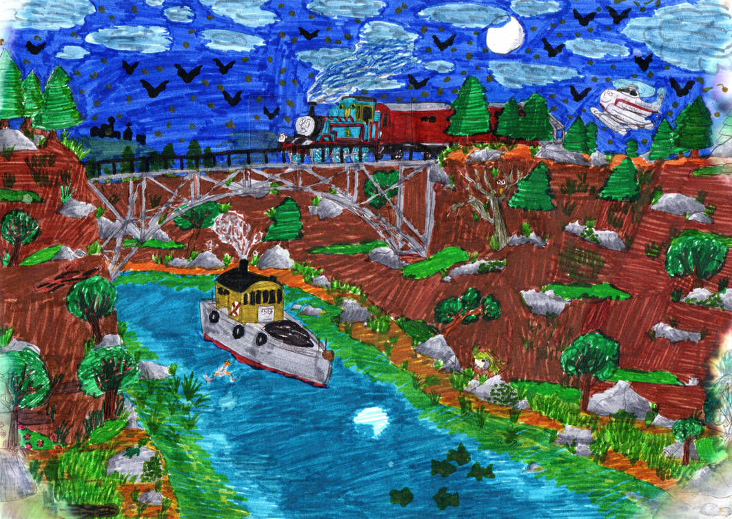Early Drawing: The Night Train by 01Salty on DeviantArt