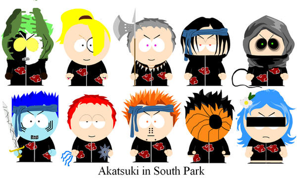 Akatsuki in South Park by clammin910 on DeviantArt