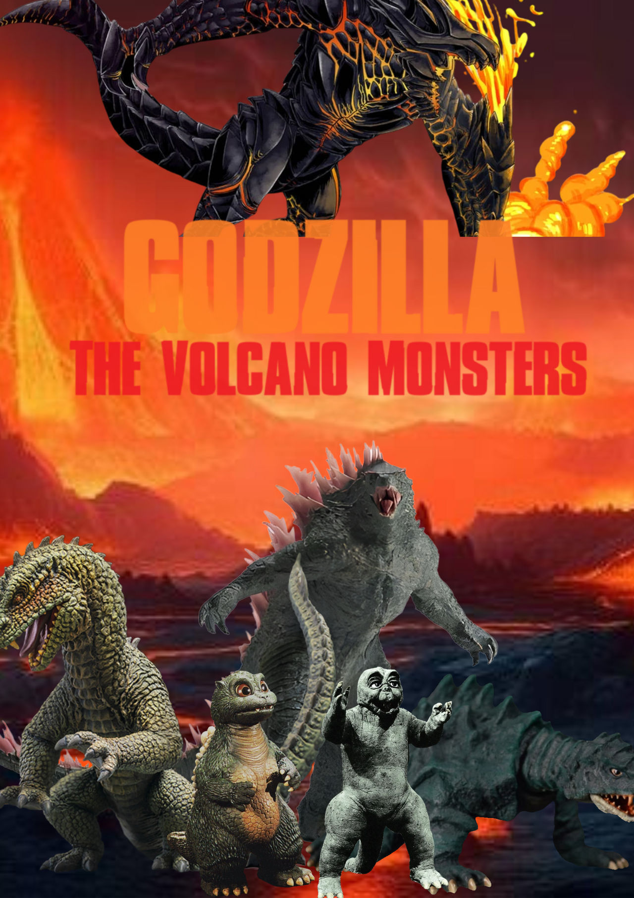 Godzilla 14: the volcano monsters poster by kajiuboy1995 on DeviantArt