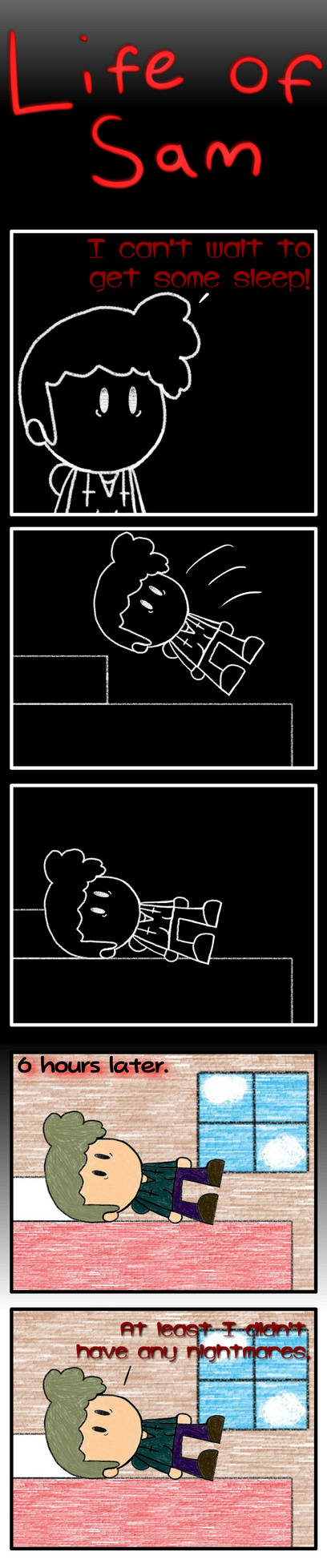 Life of Sam: Prototype - Comic #4: Sleep by FlowJoeCartoons on DeviantArt