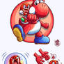 [YI x bS] Red Yoshi and baby Knuckles