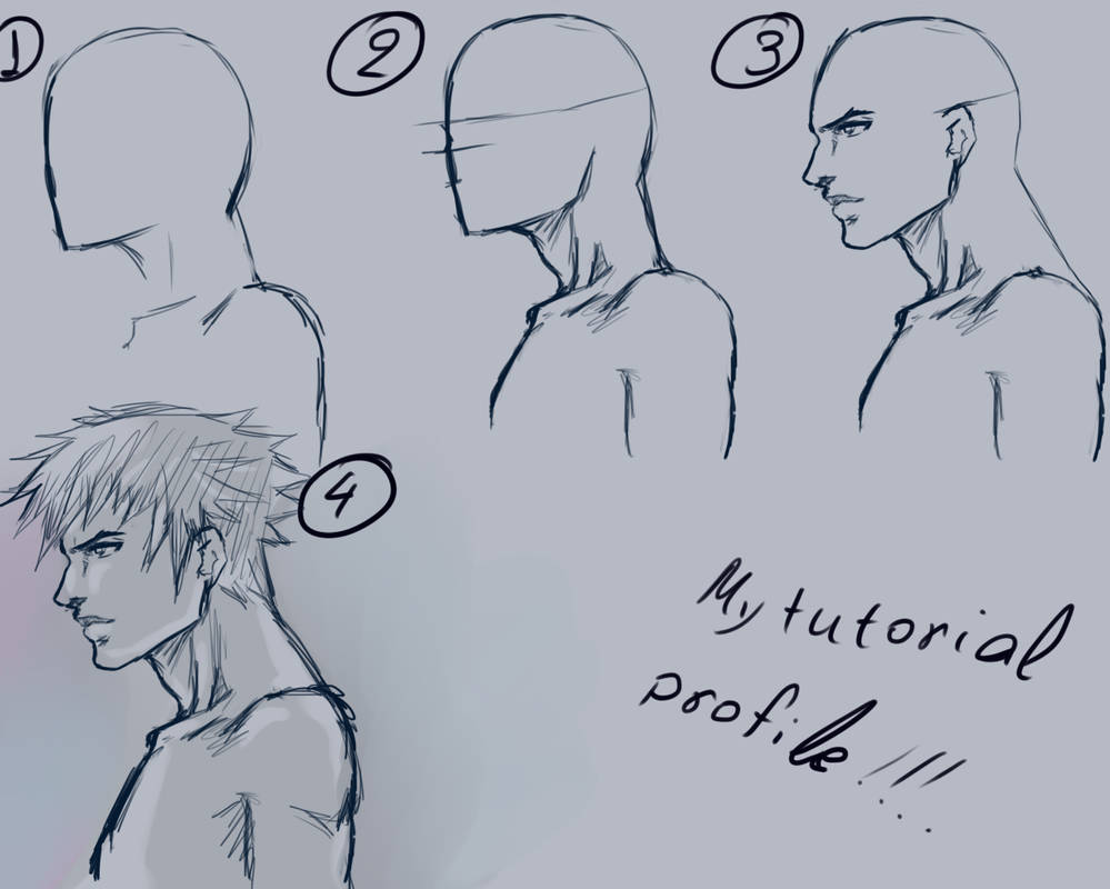 Male. Profile Tutorial Tutorial - man profile by Yona-Art on DeviantArt