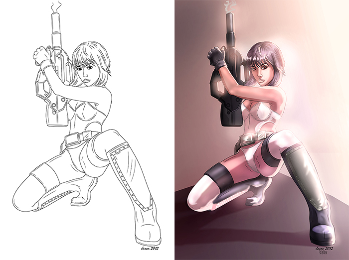 Motoko Before-after