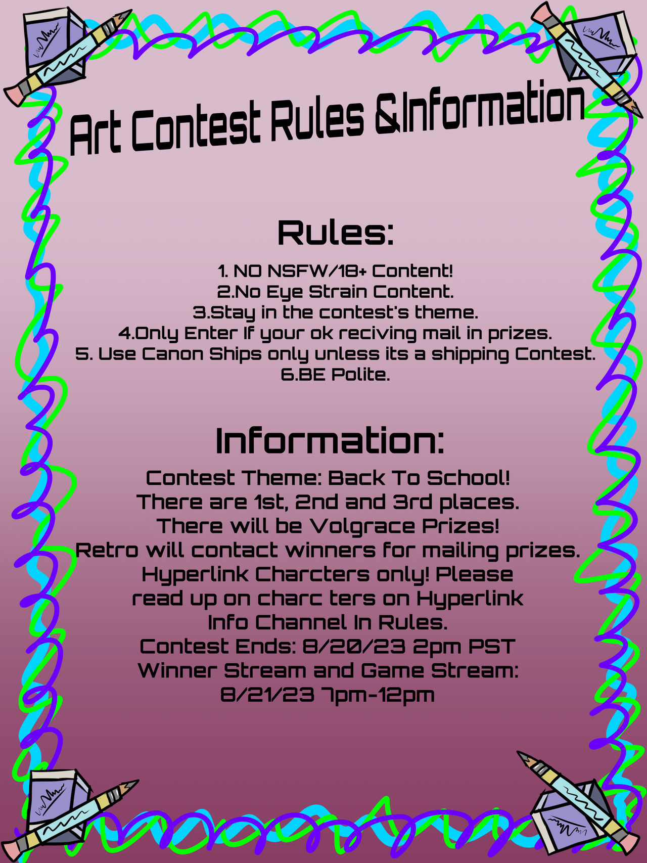 Art Contest Rules And Information Back To School By BriskMidnight On art-contest-rules-and-information-back-to-school-by-briskmidnight-on