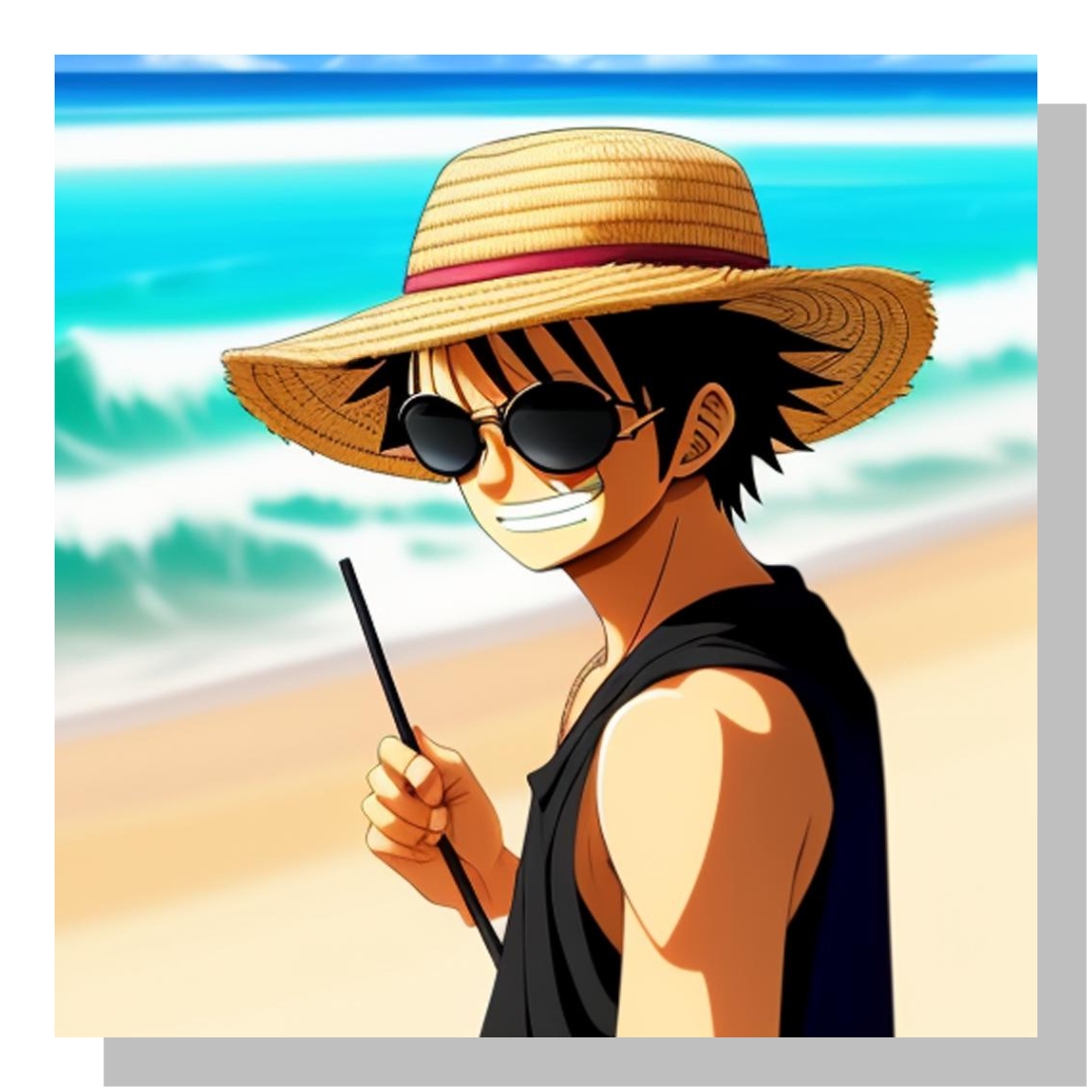Luffy on the beach by LuffyxxxNami on DeviantArt