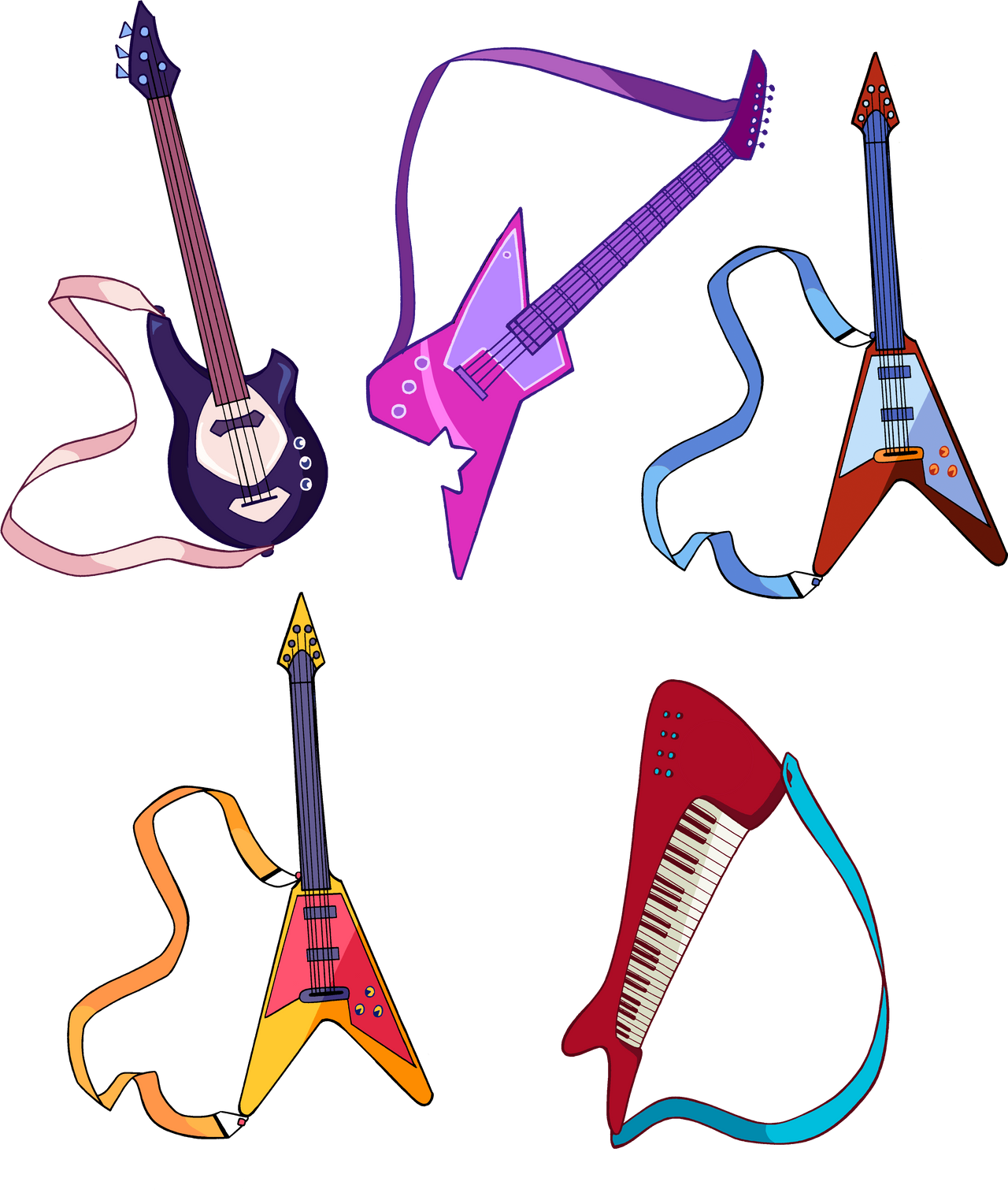 String Instruments Winx Club winx club music instruments guitars by ShadyTeleg on DeviantArt