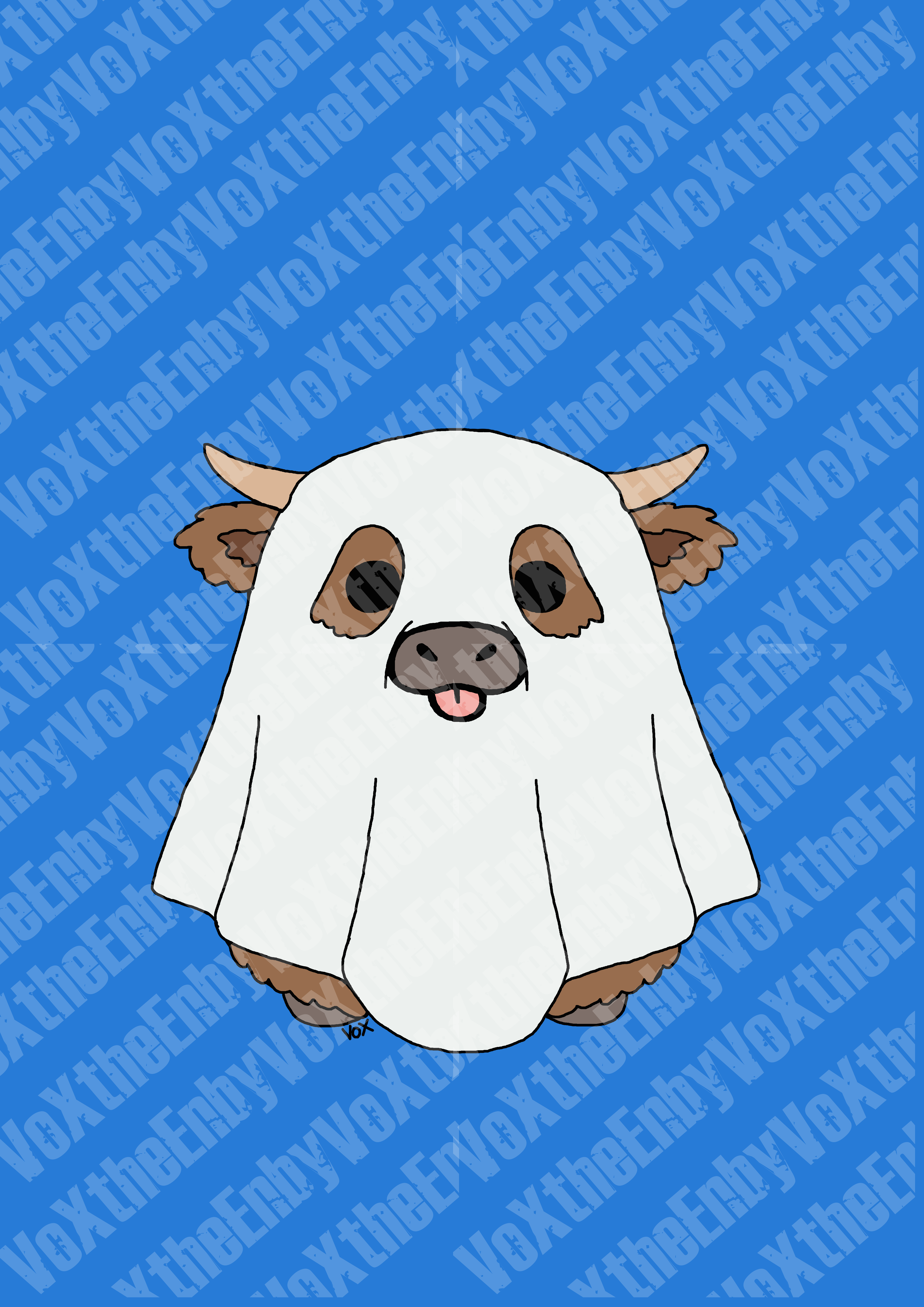Spooky Highland Cow