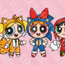 Powepuff Girls dressed as Sonic Heroes