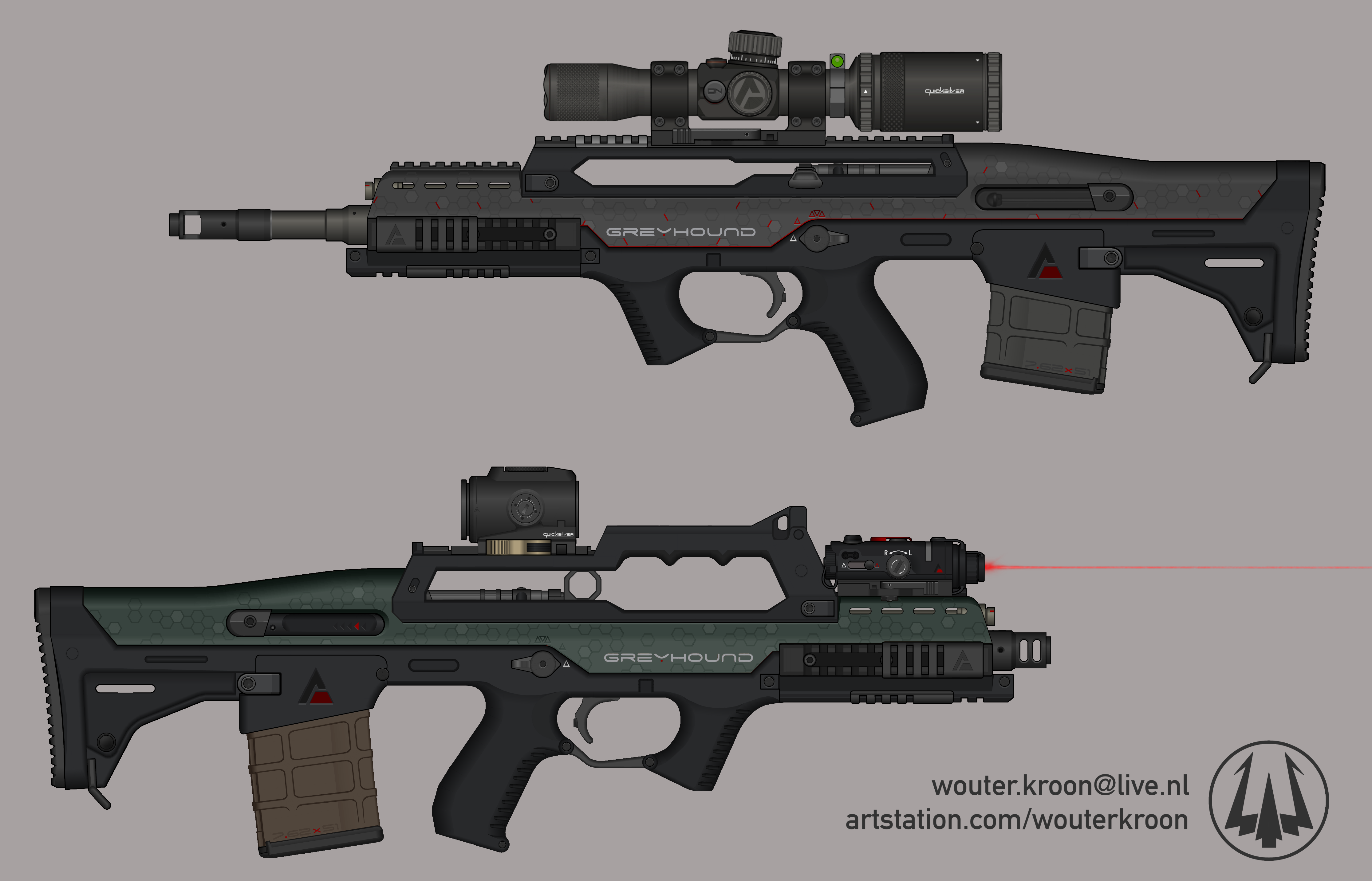 Quicksilver Industries: 'Greyhound' Battle Rifle