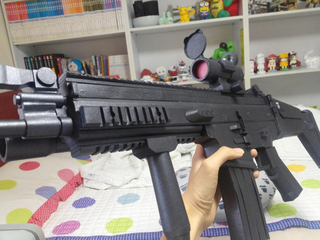 Scar Rifle Paper SCAR papercraft L actual size by EOTTTSSS on DeviantArt