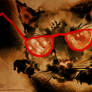 Just random cat in red glasses