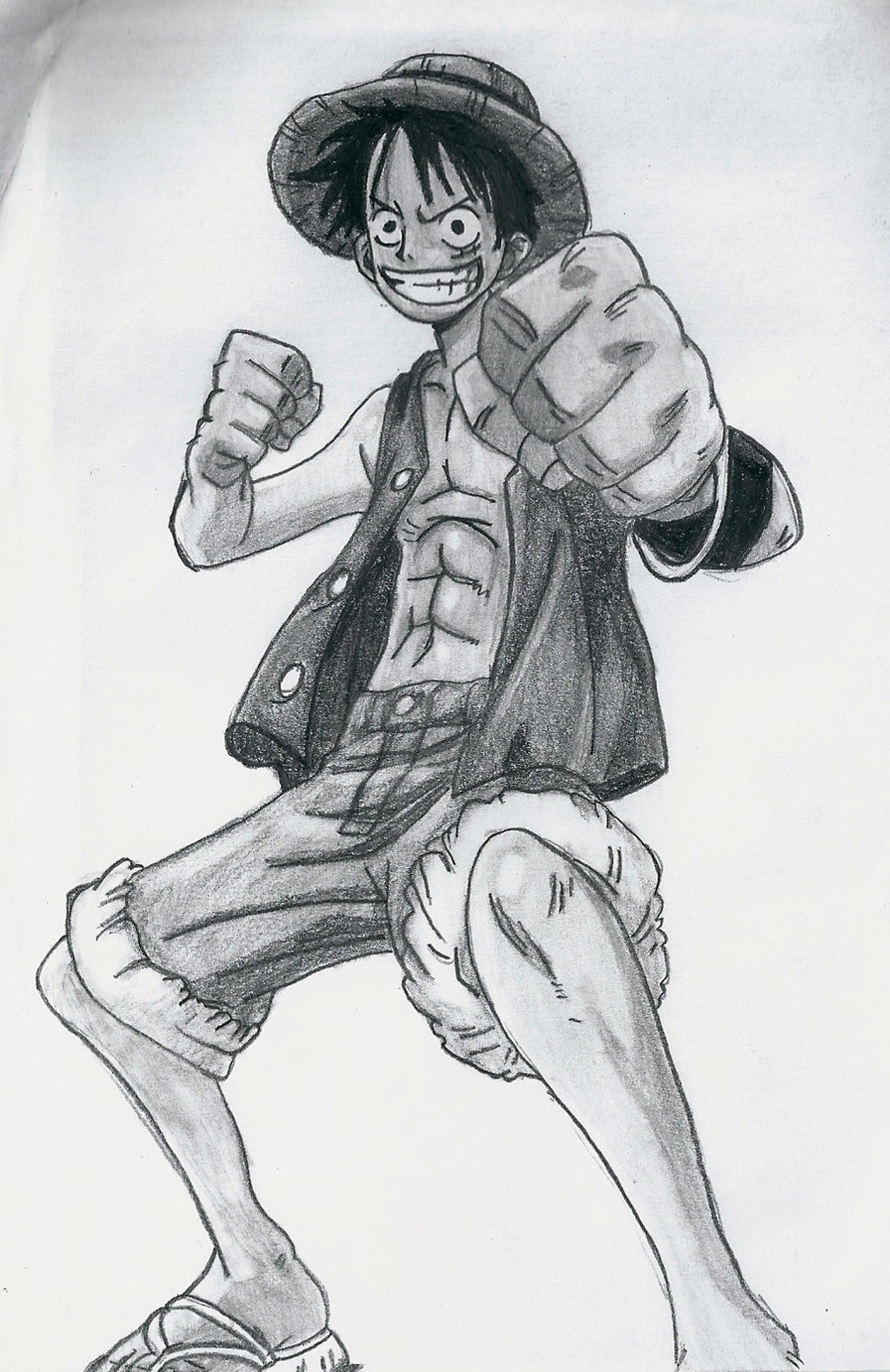 one piece, luffy by lea33 on DeviantArt